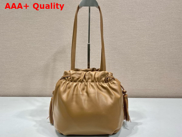 Prada Nappa Leather Shoulder Bag in Caramel 1BG541 Replica