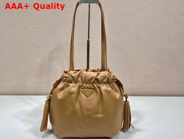 Prada Nappa Leather Shoulder Bag in Caramel 1BG541 Replica