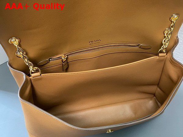 Prada Nappa Leather Shoulder Bag in Carmel 1BD368 Replica