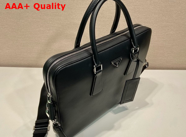 Prada Nappa Leather Work Bag in Black 2VE368 Replica