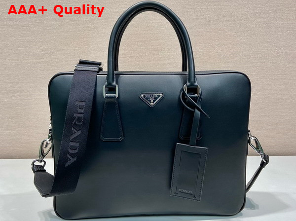 Prada Nappa Leather Work Bag in Black 2VE368 Replica