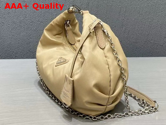 Prada New Nylon Shoulder Bag in Beige Replica