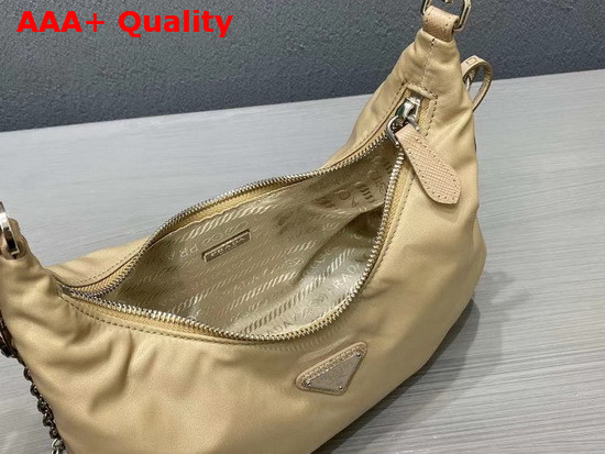 Prada New Nylon Shoulder Bag in Beige Replica