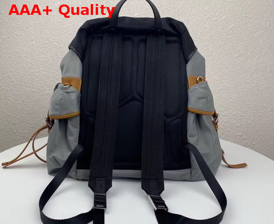 Prada Nylon Backpack Marble Gray and Black Replica