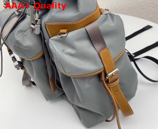 Prada Nylon Backpack Marble Gray and Black Replica