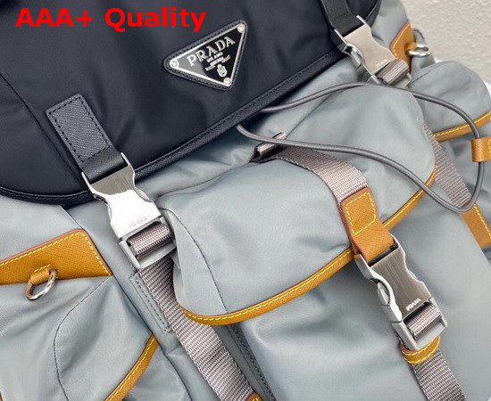 Prada Nylon Backpack Marble Gray and Black Replica