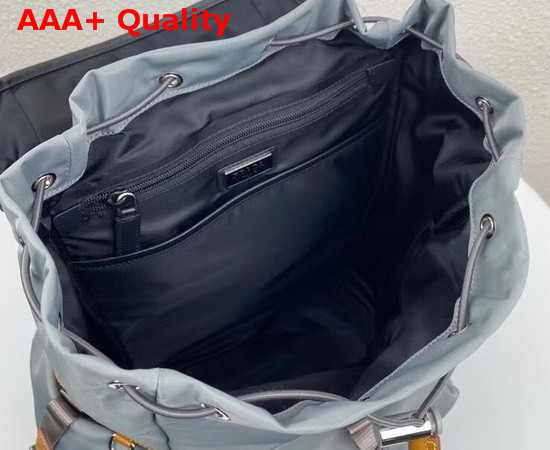 Prada Nylon Backpack Marble Gray and Black Replica