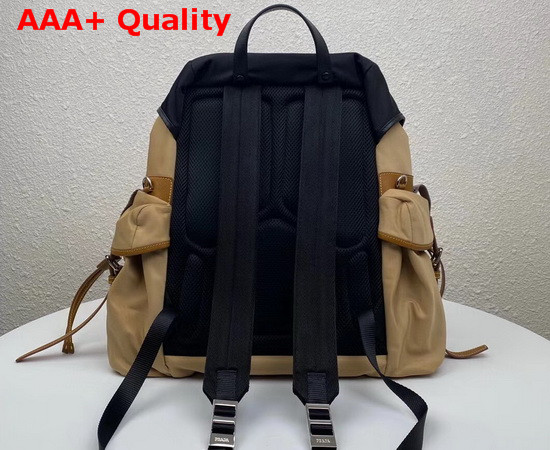 Prada Nylon Backpack Sesame and Black Replica