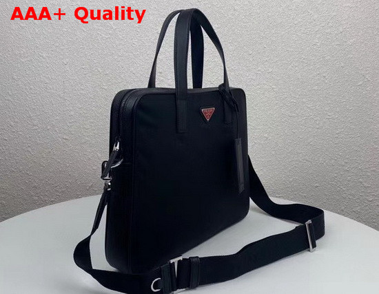 Prada Nylon Briefcase Black Red Replica