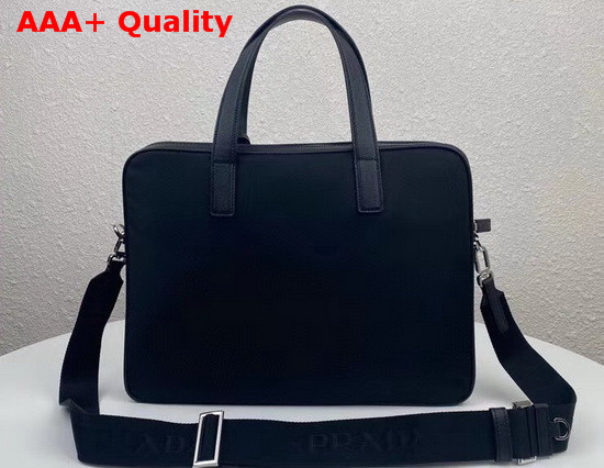 Prada Nylon Briefcase Black Red Replica