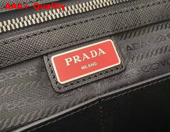 Prada Nylon Briefcase Black Red Replica