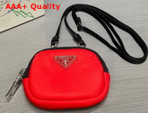 Prada Nylon Cargo Pouch in Red Replica