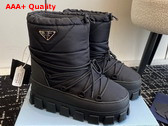 Prada Nylon Gabardine Apres Ski Boots in Black 1U007N Replica