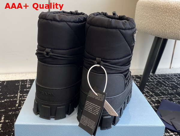 Prada Nylon Gabardine Apres Ski Boots in Black 1U007N Replica