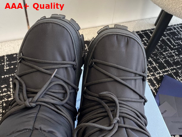 Prada Nylon Gabardine Apres Ski Boots in Black 2W008N Replica