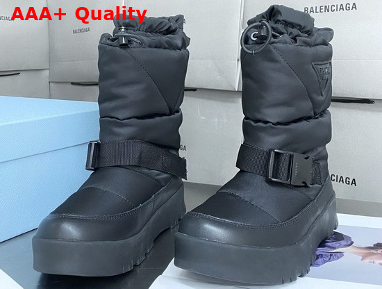 Prada Nylon Gabardine Booties in Black 1U705M Replica