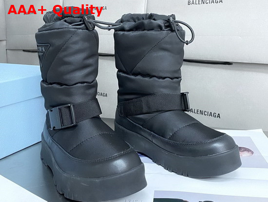 Prada Nylon Gabardine Booties in Black 1U705M Replica