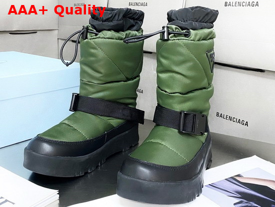 Prada Nylon Gabardine Booties in Green 1U705M Replica