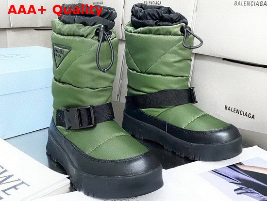 Prada Nylon Gabardine Booties in Green 1U705M Replica