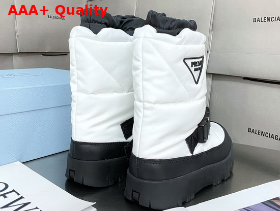 Prada Nylon Gabardine Booties in White 1U705M Replica