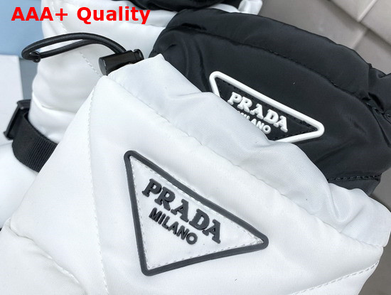 Prada Nylon Gabardine Booties in White 1U705M Replica