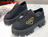 Prada Nylon Gabardine Sneakers Black Yellow Replica