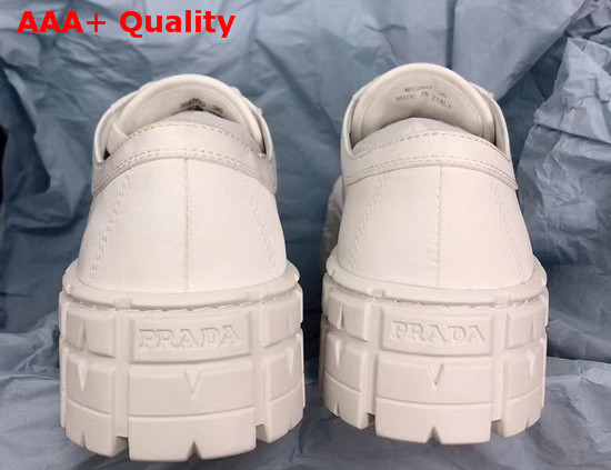 Prada Nylon Gabardine Sneakers White and Black Replica