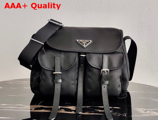 Prada Nylon Shoulder Bag in Black 1BD225 Replica