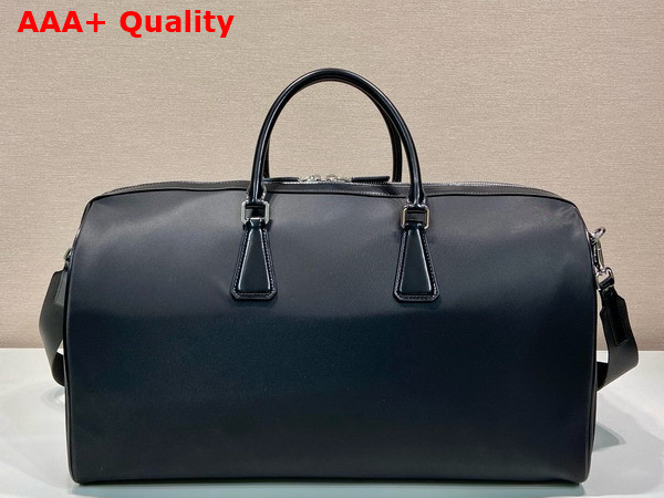 Prada Nylon and Leather Travel Bag in Black 2VC018 Replica