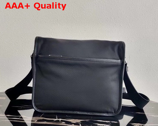 Prada Nylon and Saffiano Leather Bag with Strap Black Replica