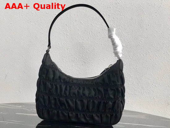 Prada Nylon and Saffiano Leather Mini Bag Black Replica