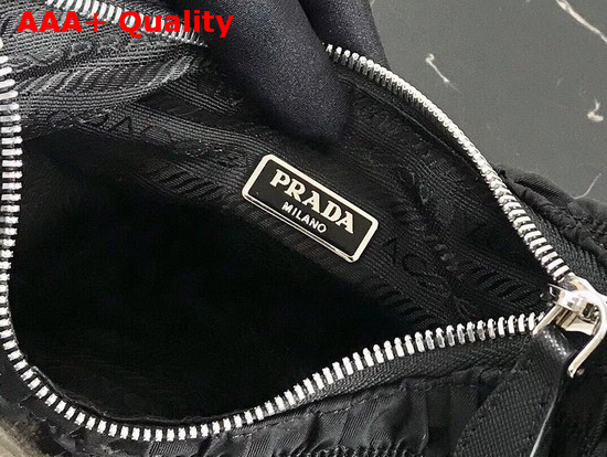 Prada Nylon and Saffiano Leather Mini Bag Black Replica