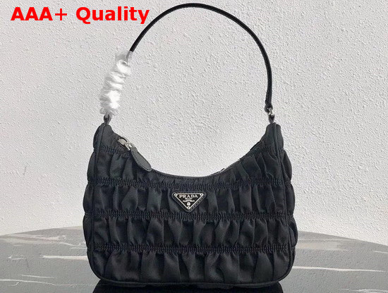 Prada Nylon and Saffiano Leather Mini Bag Black Replica