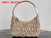 Prada Nylon and Saffiano Leather Mini Bag Cameo Beige Replica