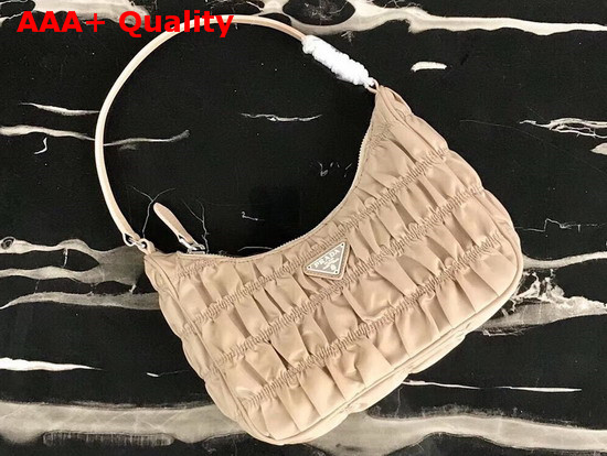 Prada Nylon and Saffiano Leather Mini Bag Cameo Beige Replica