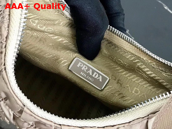 Prada Nylon and Saffiano Leather Mini Bag Cameo Beige Replica