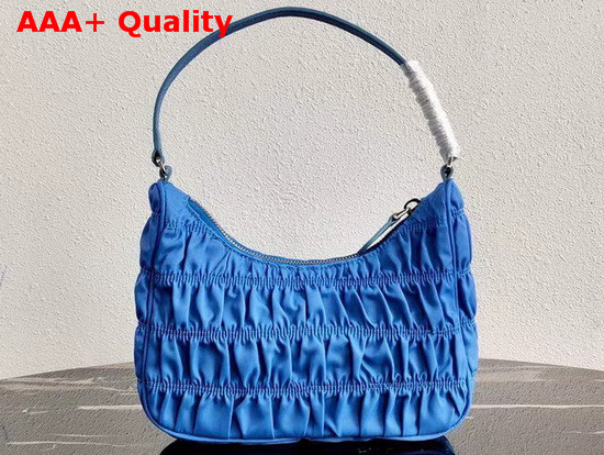 Prada Nylon and Saffiano Leather Mini Bag Periwinkle Blue Replica