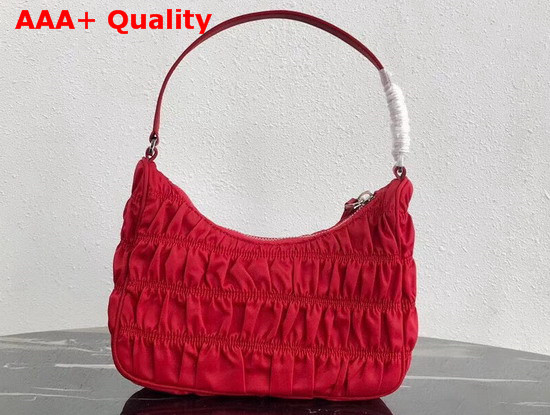 Prada Nylon and Saffiano Leather Mini Bag in Red Replica