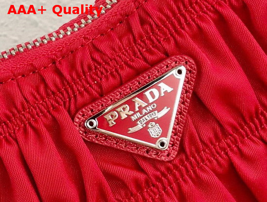 Prada Nylon and Saffiano Leather Mini Bag in Red Replica