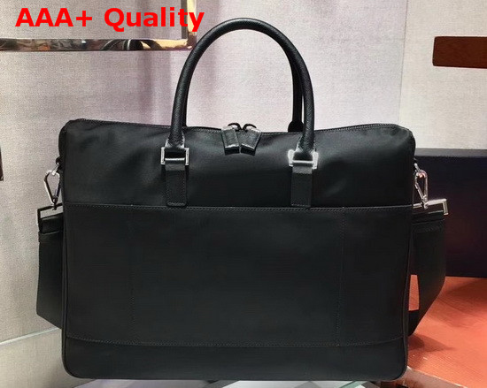 Prada Nylon and Saffiano Leather Tote in Black Replica