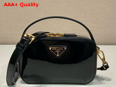 Prada Odette Patent Leather Mini Bag in Black 1BH206 Replica