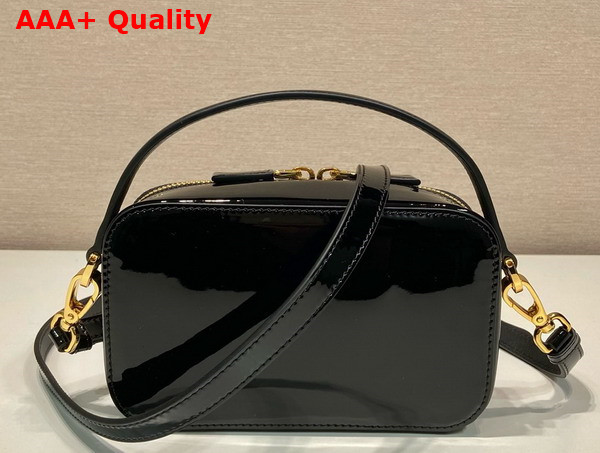 Prada Odette Patent Leather Mini Bag in Black 1BH206 Replica