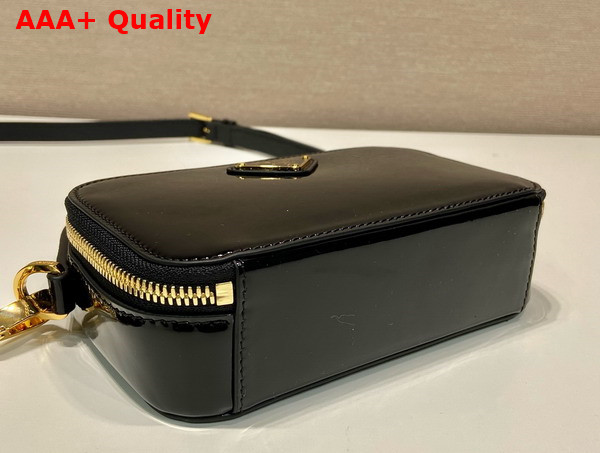 Prada Odette Patent Leather Mini Bag in Black 1BH206 Replica