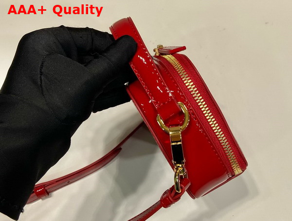 Prada Odette Patent Leather Mini Bag in Cherry Red 1BH206 Replica