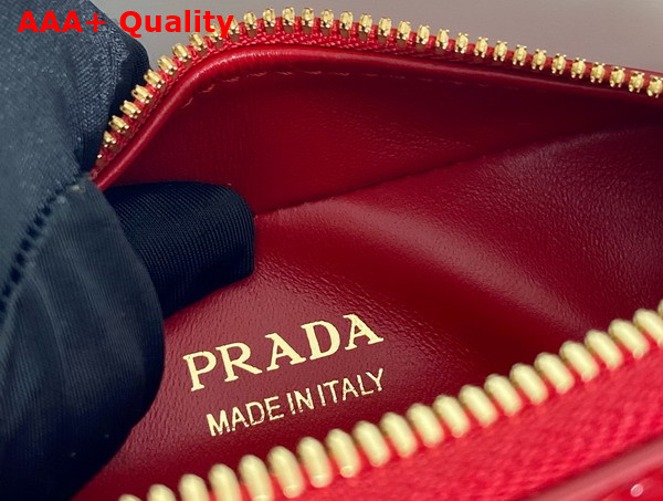 Prada Odette Patent Leather Mini Bag in Cherry Red 1BH206 Replica