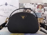 Prada Odette Saffiano Leather Bag in Black