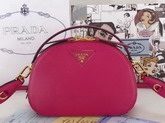 Prada Odette Saffiano Leather Bag in Fuchsia