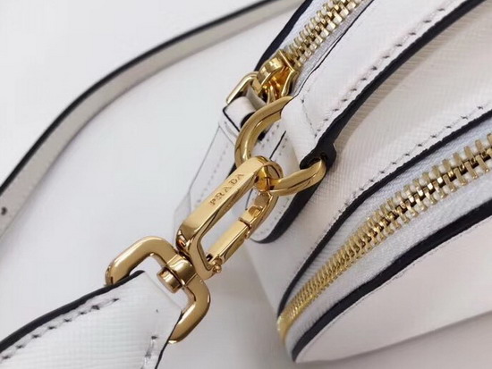 Prada Odette Saffiano Leather Bag in White