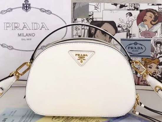 Prada Odette Saffiano Leather Bag in White