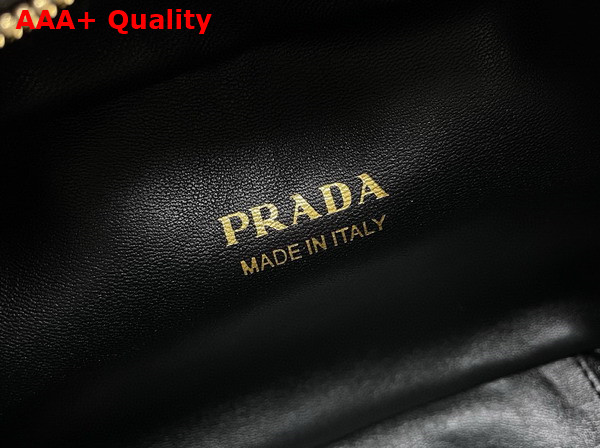 Prada Odette Shearling Mini Bag in Black 1BH208 Replica